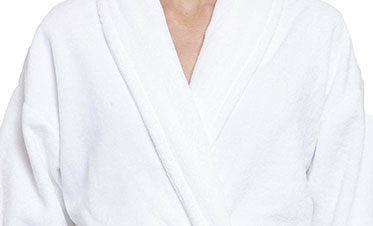 Soft Comfort Unisex Medium Bathrobe, Dream White| 300 GSM Cotton| Sheared Velvet Touch