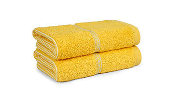 Urban Comfort 2 Pc Hand Towel Set, Drama Yellow| 450 GSM Cotton|Dry Fast