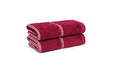 Urban Comfort 2 Pc Hand Towel Set,Rosie Wine| 450 GSM Cotton|Dry Fast