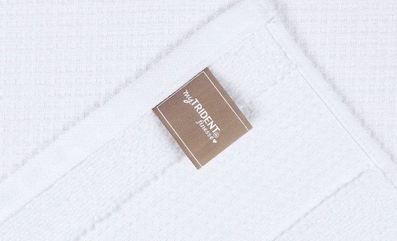Finesse Fashion Waffle Bath Towel, White|600 GSM Cotton