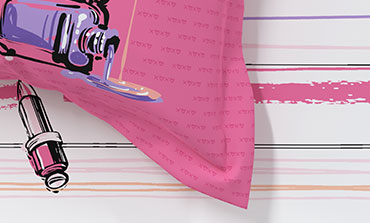 Juniors Single Bedsheet Set, Slumber Party|144 TC Cotton|1 Pillow Cover