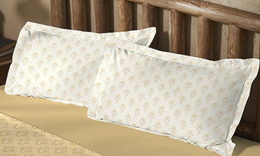 Sanskriti Banarasi Brown King Bedsheet With 2 Pillow Cover, 144Tc, 100% Cotton, Floral, Brown