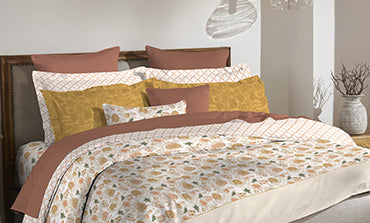 Road To Jaipur Double Duvet Set, Bagru|210 TC Cotton| 6 Pc Set
