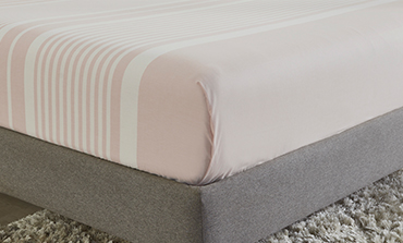 Home Essential Melange Stripe Solid Queen Bedsheet Set, Alsel|130 TC Cotton| 2 Pillow Covers