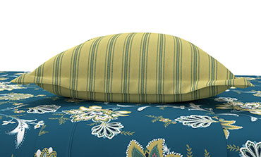 Home Essential King Printed Bedsheet, 144TC, 100% Cotton-Yasmin Teal