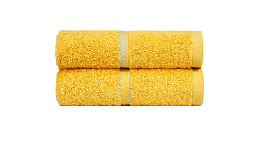Urban Comfort 2 Pc Hand Towel Set, Drama Yellow| 450 GSM Cotton|Dry Fast