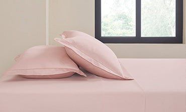 Nectarsoft Solid King Bedsheet Set, Blush| 400 TC Cotton| 4 Pillow Covers
