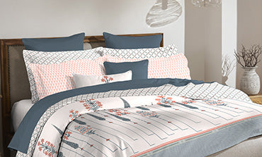 Road To Jaipur Double Duvet Set, Parchinkari|210 TC Cotton| 6 Pc Set