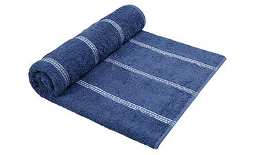 Urban Comfort Bath Towel, Doodle Blue| 450 GSM Cotton|Dry Fast