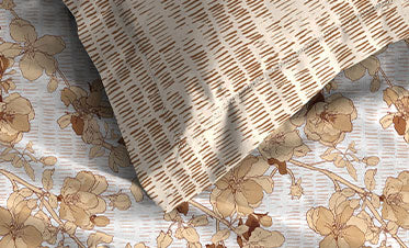 Celebration Queen Bedsheet Set, Shabnam Brown|144 TC Cotton|2 Pillow Covers