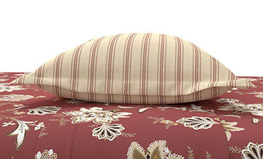 Home Essential King Printed Bedsheet, 144TC, 100% Cotton-Yasmin Red