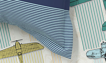 Juniors Single Bedsheet Set, Passport|144 TC Cotton|1 Pillow Cover