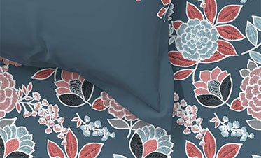 Epitome Queen Bedsheet Set, Adele|144TC Cotton| 2 Pillow Covers