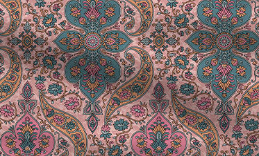 Celebration Queen Bedsheet Set, Feza Pink|144 TC Cotton|2 Pillow Covers