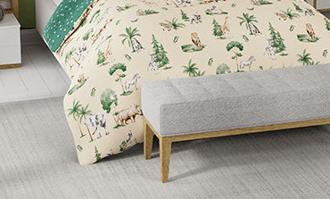 Juniors Single AC Comforter, Jigsaw Jungle|144 TC Cotton