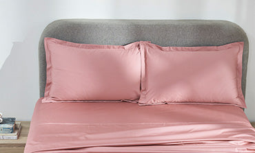Indulgence Solid King Bedsheet, MODERN ROSE |300 TC Cotton|2 Pillow Covers|Thermal Regulation