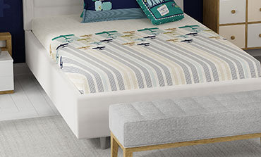 Juniors Single Bedsheet Set, Passport|144 TC Cotton|1 Pillow Cover