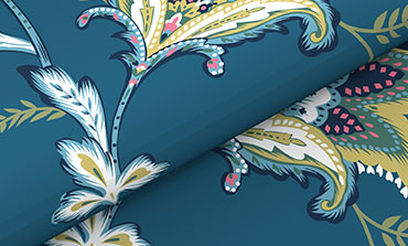 Home Essential King Printed Bedsheet, 144TC, 100% Cotton-Yasmin Teal