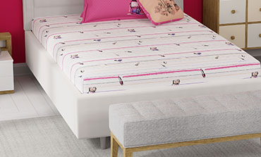 Juniors Single Bedsheet Set, Slumber Party|144 TC Cotton|1 Pillow Cover
