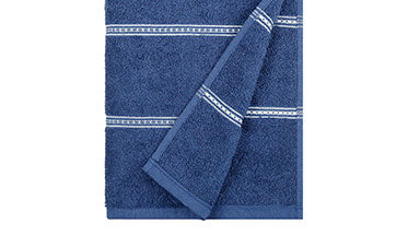 Urban Comfort Bath Towel, Doodle Blue| 450 GSM Cotton|Dry Fast