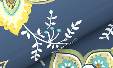 Home Essential King Printed Bedsheet, 144TC, 100% Cotton-Elaila Navy Blue