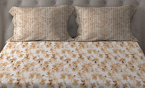 Celebration Queen Bedsheet Set, Shabnam Brown|144 TC Cotton|2 Pillow Covers